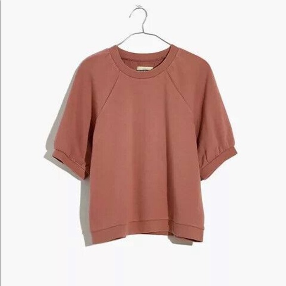 Madewell Puff-Sleeve Sweatshirt Tee ND812 - Picture 1 of 5